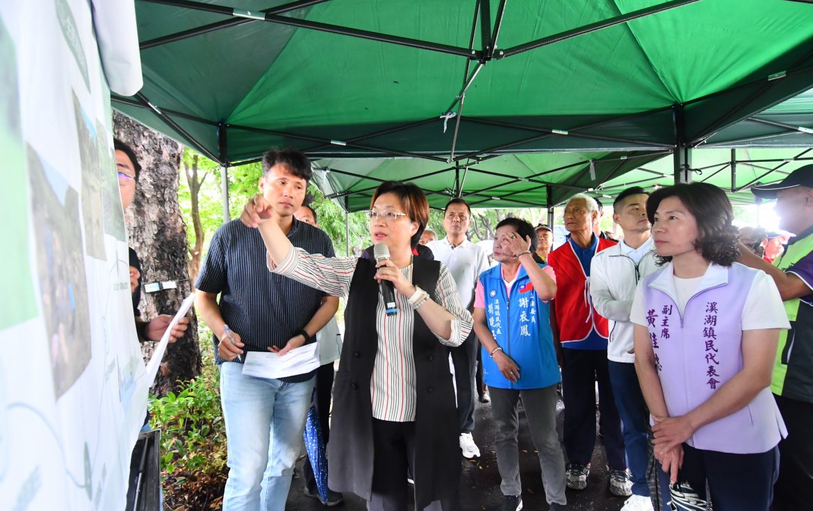 王惠美視察東螺溪水綠廊道工程 聽取意見盡速做相關的改進與修正 讓工程更符合在地民眾的需求